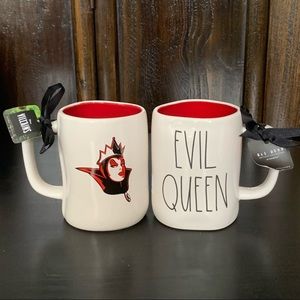 Rae Dunn EVIL QUEEN Disney Villains Collection Double Sided Ceramic Mug
